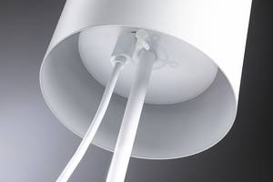 Lampada da tavolo Tuni Alluminio / materiale plastico - 1 punto luce - Bianco