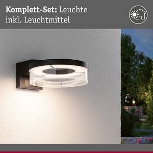 Applique murale Capea avec capteur Aluminium - Anthracite - 1 ampoule