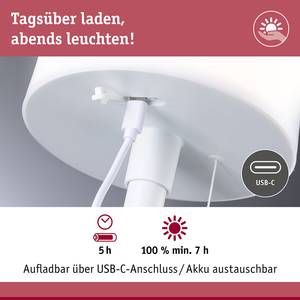 Lampe solaire Bartja Aluminium / Matière plastique - 1 ampoule - Blanc