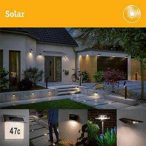 Solar-Tischleuchte Bartja Aluminium / Kunststoff - 1-flammig - Weiß