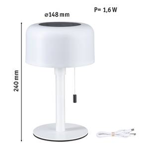 Lampe solaire Bartja Aluminium / Matière plastique - 1 ampoule - Blanc