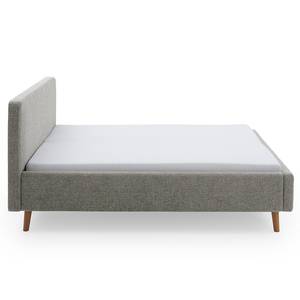 Gestoffeerd bed Mattis Geweven stof Hevi: Grijs - 160 x 200cm - Met hoofdeinde