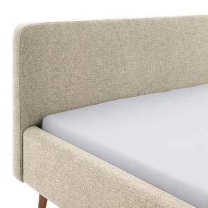 Letto imbottito Mattis Tessuto Hevi: beige - 180 x 200cm - Con testiera