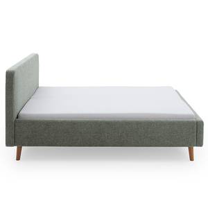 Gestoffeerd bed Mattis Geweven stof Hevi: Blauw - 180 x 200cm - Met hoofdeinde