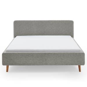 Letto imbottito Mattis Tessuto Hevi: grigio - 180 x 200cm - Con testiera