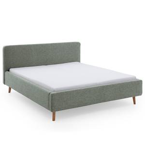 Letto imbottito Mattis Tessuto Hevi: blu - 160 x 200cm - Con testiera