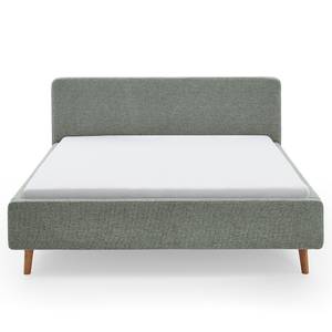 Letto imbottito Mattis Tessuto Hevi: blu - 160 x 200cm - Con testiera