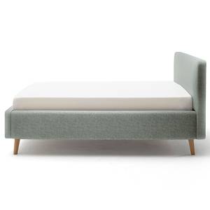 Letto imbottito Mattis Tessuto Hevi: blu - 140 x 200cm - Con testiera - Con rete a doghe