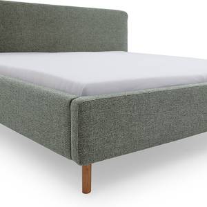 Letto imbottito Mattis Tessuto Hevi: blu - 140 x 200cm - Con testiera - Con rete a doghe