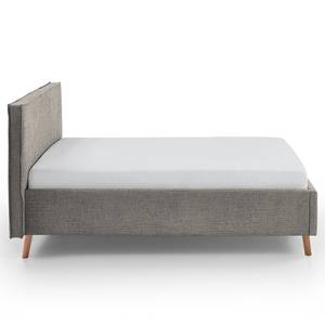 Letto imbottito Riva Tessuto Balkis: grigio - 140 x 200cm - Con testiera - Faggio