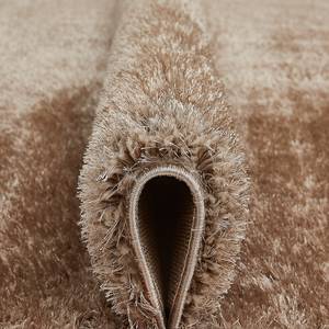 Hochflorteppich Gela Polyester - Taupe - 60 x 110 cm