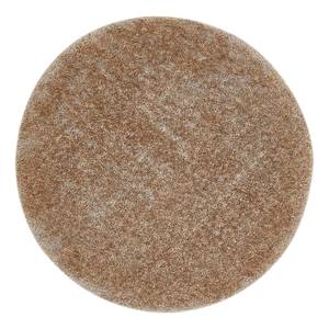 Tapis à poils hauts Gela rond Polyester - Taupe