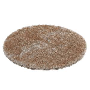 Tapis à poils hauts Gela rond Polyester - Taupe