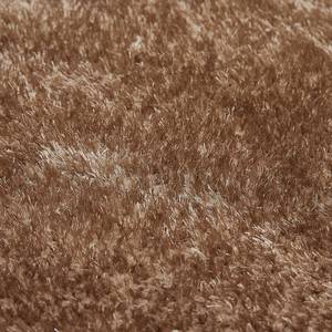 Hochflorteppich Gela rund Polyester - Taupe