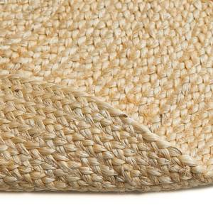 Kurzflorteppich Ibo rund Jute / Baumwolle - Creme - Durchmesser: 80 cm