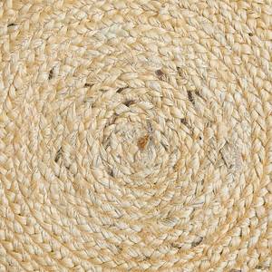 Kurzflorteppich Ibo rund Jute / Baumwolle - Creme - Durchmesser: 80 cm