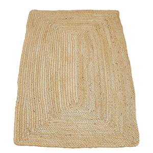 Kurzflorteppich Ibo Jute / Baumwolle - Creme