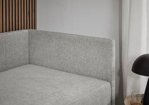 Letto imbottito Santos Tessuto Thorid: grigio chiaro - 120 x 200cm