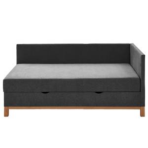 Gestoffeerd bed Santos Geweven stof Thorid: Antracietkleurig - 90 x 200cm