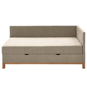 Gestoffeerd bed Santos Geweven stof Thorid: Beige - 120 x 200cm