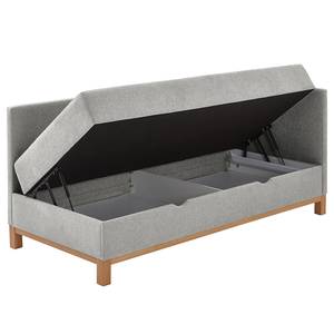 Letto imbottito Santos Tessuto Thorid: grigio chiaro - 90 x 200cm