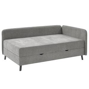 Letto imbottito Kiruna Tessuto Oda: grigio - 140 x 200cm