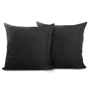 Kissenbezug Daxel 2er-Set Polyester - Schwarz - 40 x 40 cm