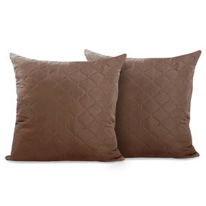 Kissenbezug Daxel 2er-Set Polyester - Braun - 40 x 40 cm