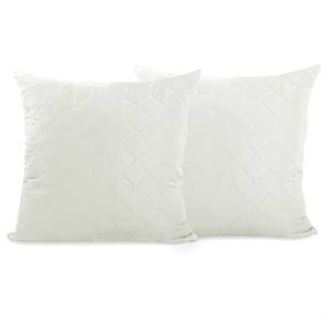 Housses de coussins Daxel - Lot de 2 Polyester - Blanc - 40 x 40 cm