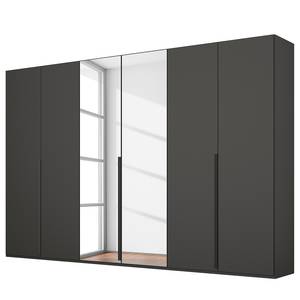 Drehtürenschrank Purisma Spiegel Typ A Graphit - Breite: 301 cm