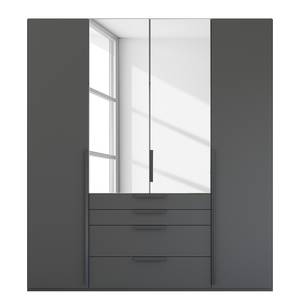 Drehtürenschrank Purisma Spiegel Typ B Graphit - Breite: 201 cm