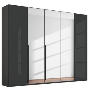 Drehtürenschrank Purisma Spiegel Typ A Glas - Glas Grau - Breite: 251 cm