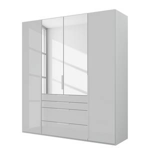 Drehtürenschrank Purisma Spiegel Typ B Glas - Glas Seidengrau - Breite: 201 cm