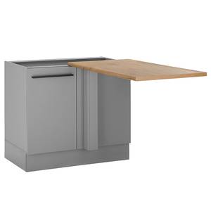 Eckschrank Emporia Matt Grau / Eiche Lanzelot Dekor