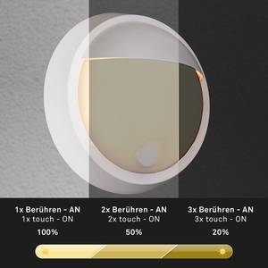 LED-Wandleuchte Less Aluminium / Kunststoff - 1-flammig - Weiß