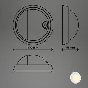 LED-wandlamp Less aluminium/kunststof - 1 lichtbron - Wit