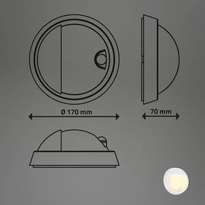 Applique murale LED Less avec capteur Aluminium / Matière plastique - 1 ampoule - Blanc