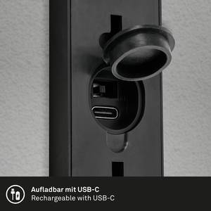 LED-Wandleuchte Eiku mit Sensor Kunststoff - 1-flammig - Schwarz