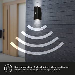 LED-Wandleuchte Eiku mit Sensor Kunststoff - 1-flammig - Schwarz