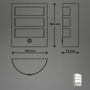 Applique LED Skot à intensité réglable Aluminium - 1 ampoule - Argenté