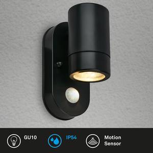 Lampada da parete con sensore Huva Materiale plastico - Nero - 1 punto luce