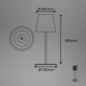 LED-tafellamp Tyli RGB aluminium - 1 lichtbron - Antraciet