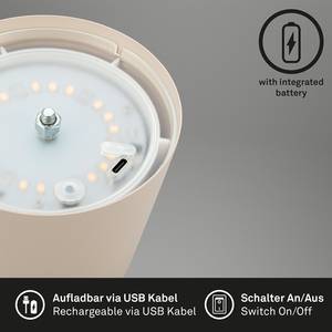 Lampada da tavolo a LED Tyli Alluminio - 1 punti luce - Beige