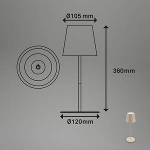 Lampada da tavolo a LED Tyli Alluminio - 1 punti luce - Beige