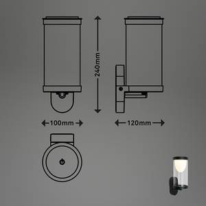 Lampada da parete a LED Slok Materiale plastico - Nero - 1 punto luce