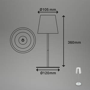 LED-tafellamp Tyli aluminium - 1 lichtbron - Chrome