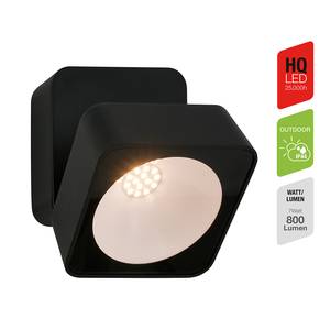 LED-wandlamp Grav aluminium - zwart - 1 lichtbron