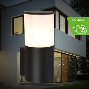 LED-wandlamp Nylo aluminium - zwart - 1 lichtbron