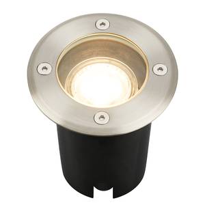 Inbouwlamp Padl aluminium/roestvrij - zilver- 1 lichtbron
