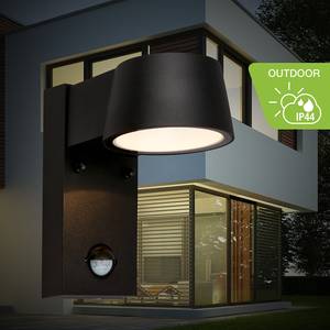 Lampada da parete LED con sensore Hegg Alluminio - 1 punti luce - Nero